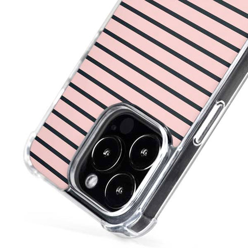 Pink and Black Stripes iPhone 16 Pro MagSafe Case